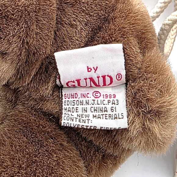 Gund Karitas Tender Teddy Brown Plush Teddy Bear 1989 Tags Gift Bag Vintage NOS - Picture 8 of 15